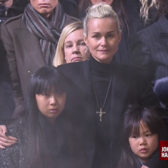 Laeticia Hallyday aux obsèques de Johnny Hallyday à Paris. Le 9 décembre 2017.