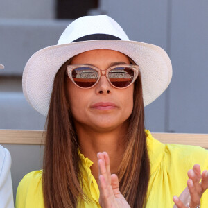 Marine Lorphelin (Miss France 2013) - Célébrités dans les tribunes des internationaux de France de Roland Garros à Paris le 1er juin 2022. © Cyril Moreau - Dominique Jacovides/Bestimage  Celebrities in the stands of the French internationals at Roland Garros in Paris on june 1st, 2022. 