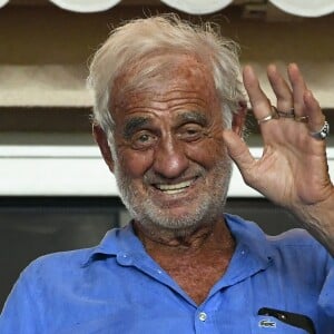 Jean-Paul Belmondo durant la rencontre de football de Ligue 1 Monaco contre Toulouse au stade Louis II à Monaco le 4 août 2017. © Bruno Bebert/Bestimage