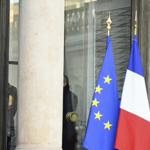 Audrey Azoulay, directrice générale de l'UNESCO et Brigitte Macron (Trogneux) - Le président Emmanuel Macron quitte le palais de l'Elysée avec les chefs d'état du One Planet Summit pour rejoindre un bateau au Pont Alexandre III à Paris le 12 décembre 2017. © Pierre Perusseau / Bestimage