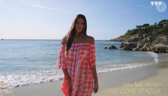 Miss Côte d'Azur : Julia Sidi-Atman - Concours Miss France 2018. Sur TF1, le 16 décembre 2017.