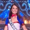 Miss Bretagne : Caroline Lemée en tenue du 14 juillet - Concours Miss France 2018. Sur TF1, le 16 décembre 2017.