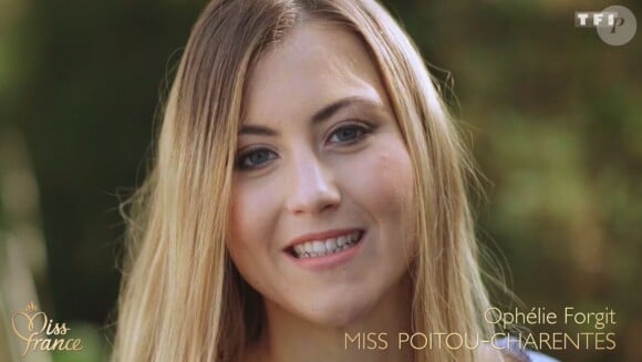 Miss Poitou-Charentes : Ophélie Forgit - Concours Miss France 2018. Sur TF1, le 16 décembre 2017.