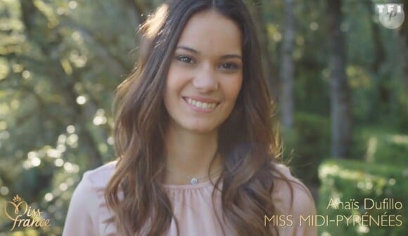 Miss Midi-Pyrénées : Anaïs Dufillo - Concours Miss France 2018. Sur TF1, le 16 décembre 2017.
