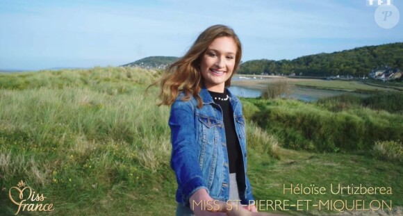 Miss Saint-Pierre et Miquelon : Héloïse Urtizberea - Concours Miss France 2018. Sur TF1, le 16 décembre 2017.