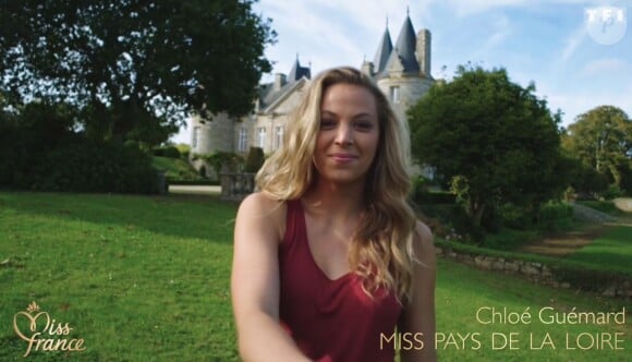 Miss Pays de Loire : Chloé Guémard - Concours Miss France 2018. Sur TF1, le 16 décembre 2017.