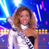 Miss Mayotte : Vanylle Emasse en tenue de fête de la musique - Concours Miss France 2018. Sur TF1, le 16 décembre 2017.