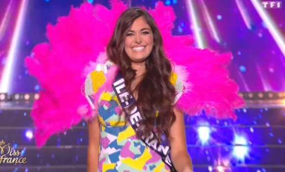 Miss Ile-de-France : Lison di Martino en maillot de bain  - Concours Miss France 2018. Sur TF1, le 16 décembre 2017.