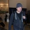 Matt Damon arrive à l'aéroport de LAX à Los Angeles, le 5 décembre 2017