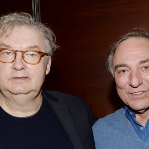 Exclusif - Dominique Besnehard et Allain Bougrain-Dubourg - Mylène Demongeot a été décorée du titre de chevalier de la Légion d'honneur par l'éthologue Boris Cyrulnik à Paris. Le 15 décembre 2017 © Daniel Angeli - Stéphane Mulys / Bestimage