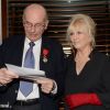 Exclusif - Boris Cyrulnik - Mylène Demongeot a été décorée du titre de chevalier de la Légion d'honneur par l'éthologue Boris Cyrulnik à Paris. Le 15 décembre 2017 © Daniel Angeli - Stéphane Mulys / Bestimage