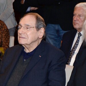 Exclusif - Robert Hossein - Mylène Demongeot a été décorée du titre de chevalier de la Légion d'honneur par l'éthologue Boris Cyrulnik à Paris. Le 15 décembre 2017 © Daniel Angeli - Stéphane Mulys / Bestimage