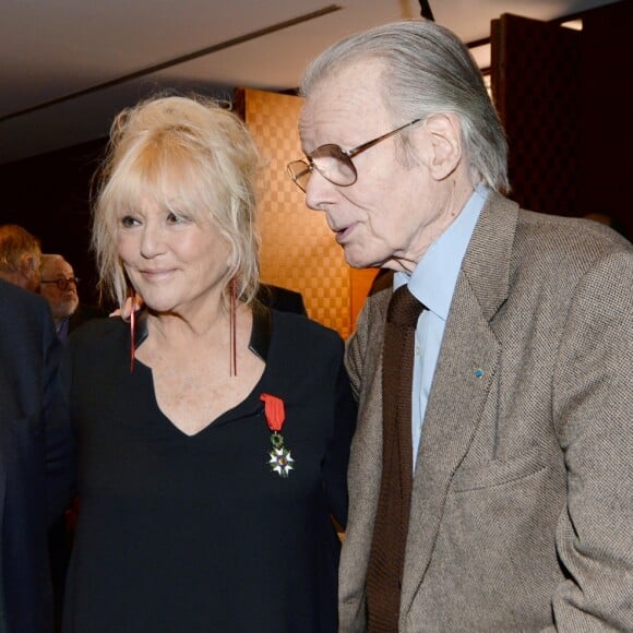 Exclusif - Robert Hossein et Jean Piat - Mylène Demongeot a été décorée du titre de chevalier de la Légion d'honneur par l'éthologue Boris Cyrulnik à Paris. Le 15 décembre 2017 © Daniel Angeli - Stéphane Mulys / Bestimage