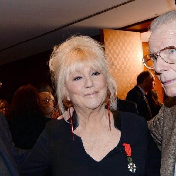 Exclusif - Robert Hossein et Jean Piat - Mylène Demongeot a été décorée du titre de chevalier de la Légion d'honneur par l'éthologue Boris Cyrulnik à Paris. Le 15 décembre 2017 © Daniel Angeli - Stéphane Mulys / Bestimage