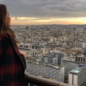 Pauline Ducruet admirant Paris, photo Instagram du 10 décembre 2017