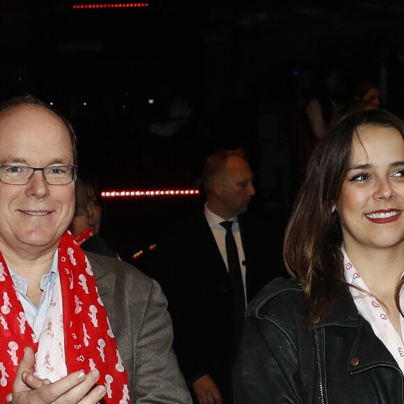 Le prince Albert II de Monaco et Pauline Ducruet lors de la cérémonie de remise des prix de la 6ème édition de "New Generation" dans le cadre du Festival international du cirque de Monte-Carlo à l'Espace Fontvieille à Monte-Carlo, le 5 février 2017. © Jean-Charles Vinaj/Pool restreint Monaco/Bestimage