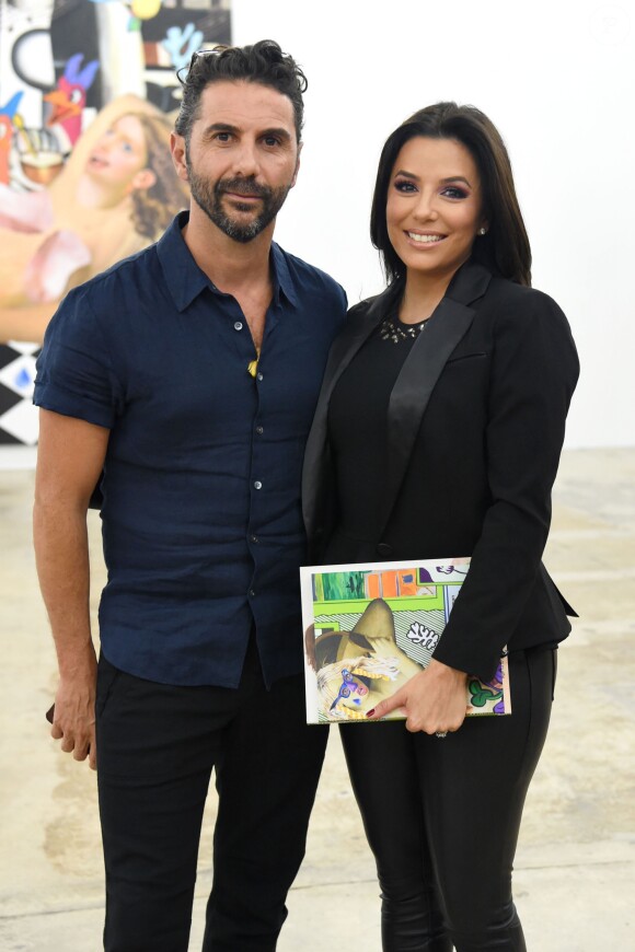 Exclusive - Eva Longoria et son mari José Baston lors du Art Basel, à Miami, le 5 décembre 2017.