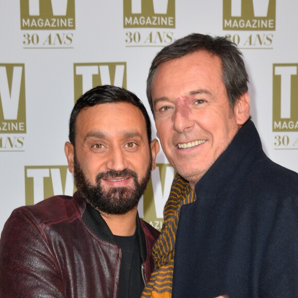 Exclusif - Cyril Hanouna et Jean-Luc Reichmann - Soirée d'anniversaire des 30 ans de TV Magazine au Pavillon des Champs-Elysées à Paris le 17 octobre 2017. © Coadic Guirec/Bestimage