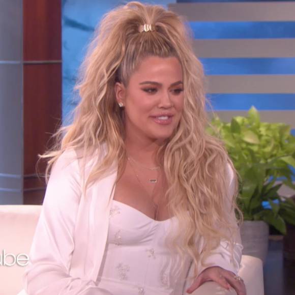 Khloé Kardashian sur le plateau de l'émission "The Ellen DeGeneres Show" diffusée le 4 janvier 2018