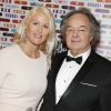 Gonzague Saint Bris et sa compagne Alice Bertheaume lors de la soirée des 130 ans de Fauchon, place de la Madeleine à Paris, le 24 novembre 2016. L'écrivain a trouvé la mort dans un accident de la route dans la nuit du 7 au 8 août 2017 ; Alice, qui était au volant, a survécu. © Christophe Aubert via Bestimage