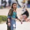 Exclusif - Paris Jackson fait du skateboard à Venice le 30 décembre 2017.