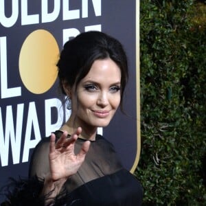 Angelina Jolie lors la 75ème cérémonie des Golden Globe Awards au Beverly Hilton à Los Angeles, le 7 janvier 2018.