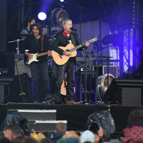 Renaud donne le dernier concert de sa tournée à la Fête de l'Humanité à la Courneuve le 17 septembre 2017.