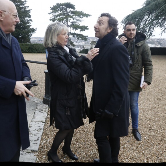 Semi-Exclusif - Stéphane Bern arrivant à la messe de requiem célébrée pour Son Altesse Royale le prince François d'Orléans lors de ses obsèques à la chapelle royale Saint-Louis à Dreux le 6 janvier 2018 © Alain Guizard / Bestimage