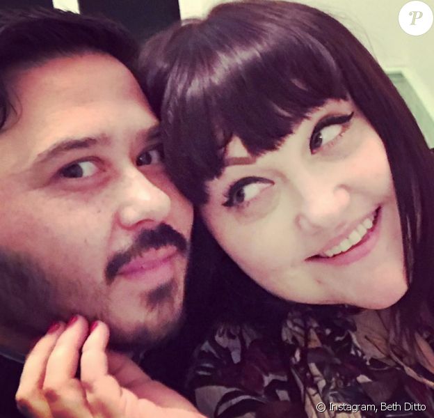 Beth Ditto et son amoureux Teddy Kwo, décembre 2017.