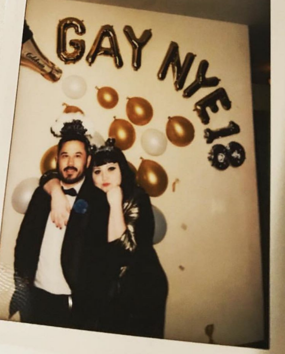 Beth Ditto et son amoureux Teddy Kwo, le 31 décembre 2017.