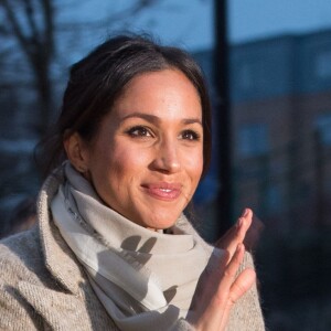 Le prince Harry et sa fiancée Meghan Markle quittent la station de radio Reprezent à Londres le 9 janvier 2018.