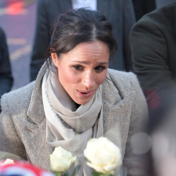 Le prince Harry et sa fiancée Meghan Markle quittent la station de radio Reprezent à Londres le 9 janvier 2018.