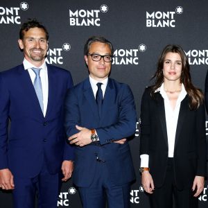 Kenton Cool, Nicolas Baretzki et Charlotte Casiraghi - Soirée consacrée aux exploits de grands alpinistes et à la nouvelle collection Montblanc 1858 lors du Salon International de la Haute Horlogerie à Genève, le 15 janvier 2018.