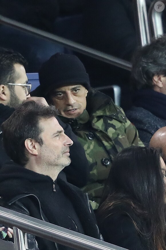 Saïd Taghmaoui - Célébrités dans les tribunes du parc des princes lors du match de football de ligue 1, Paris Saint-Germain (PSG) contre Dijon Football Côte-d'Or (DFCO), à Paris, France, le 17 janvier 2018. l