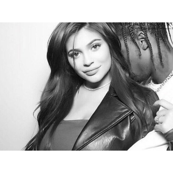 Kylie Jenner et Travis Scott à la fête de Noël des Kardashian le 25 décembre 2017