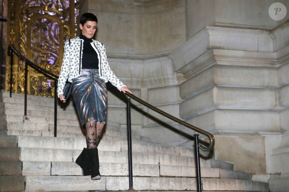 Cristina Cordula - Sorties du défilé de mode Haute-Couture printemps-été 2018 « Giambattista Valli » à Paris Le 22 janvier 2018 © CVS - Veeren / Bestimage
