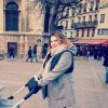 Charlotte Gaccio en balade avec ses jumeaux Zoé et Roméo à Paris. Instagram, le 13 janvier 2018.
