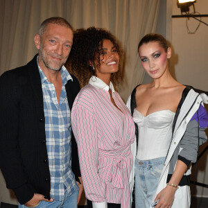 Exclusif - Vincent Cassel, sa compagne Tina Kunakey et Bella Hadid en backstage du défilé de Alexandre Vauthier, collection haute couture printemps-été 2018, à Paris le 23 janvier 2018. © Veeren / CVS / Bestimage