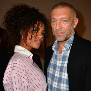 Exclusif - Vincent Cassel et sa compagne Tina Kunakey en backstage du défilé de Alexandre Vauthier, collection haute couture printemps-été 2018, à Paris le 23 janvier 2018. © Veeren / CVS / Bestimage