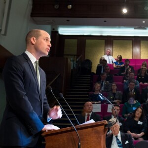 Le prince William, duc de Cambridge, s'est exprimé le 23 janvier 2018 à Londres devant la Charity Commission, organisme qui régule l'activité de 167 000 associations en Angleterre et au Pays de Galles.