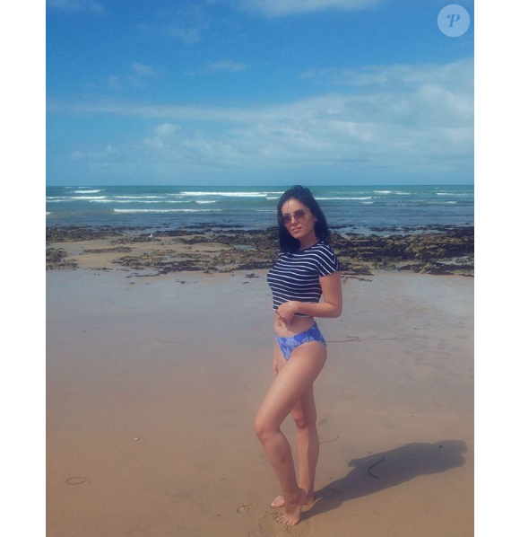 Agathe Auproux en bikini sur l'île d'Oléron le 28 juillet 2017.