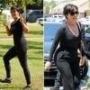 Kris Jenner avant et après : à gauche en 2012 et à droite en 2017.