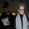 Sharon Stone arrive à l'aéroport LAX de Los Angeles, Californie, Etats-Unis, le 21 janvier 2018.