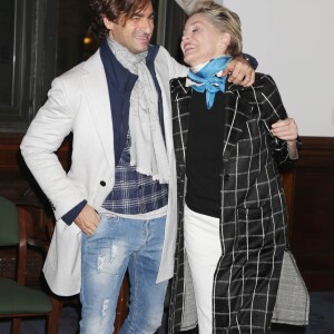Sharon Stone et son mystérieux amoureux à la projection de Mosaic à New York City, le 16 janvier 2018.