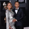 Chrissy Teigen enceinte et son mari John Legend - 60ème soirée annuelle des Grammy Awards au Madison Square Garden à New York, le 28 janvier 2018 © Chris Delmas/Bestimage