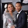 Chrissy Teigen enceinte et son mari John Legend - 60ème soirée annuelle des Grammy Awards au Madison Square Garden à New York, le 28 janvier 2018 © Chris Delmas/Bestimage