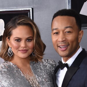 Chrissy Teigen enceinte et son mari John Legend - 60ème soirée annuelle des Grammy Awards au Madison Square Garden à New York, le 28 janvier 2018 © Chris Delmas/Bestimage