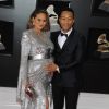 Chrissy Teigen enceinte et son mari John Legend à la 60ème soirée annuelle des Grammy Awards au Madison Square Garden à New York, le 28 janvier 2018.