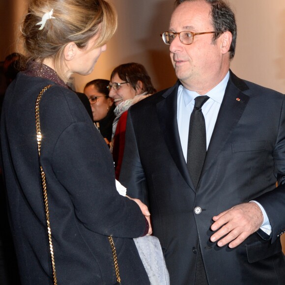 Julie Gayet et François Hollande - Première du film "The Ride" au MK2 Bibliothèque à Paris. Le 26 janvier 2018 © Coadic Guirec / Bestimage
