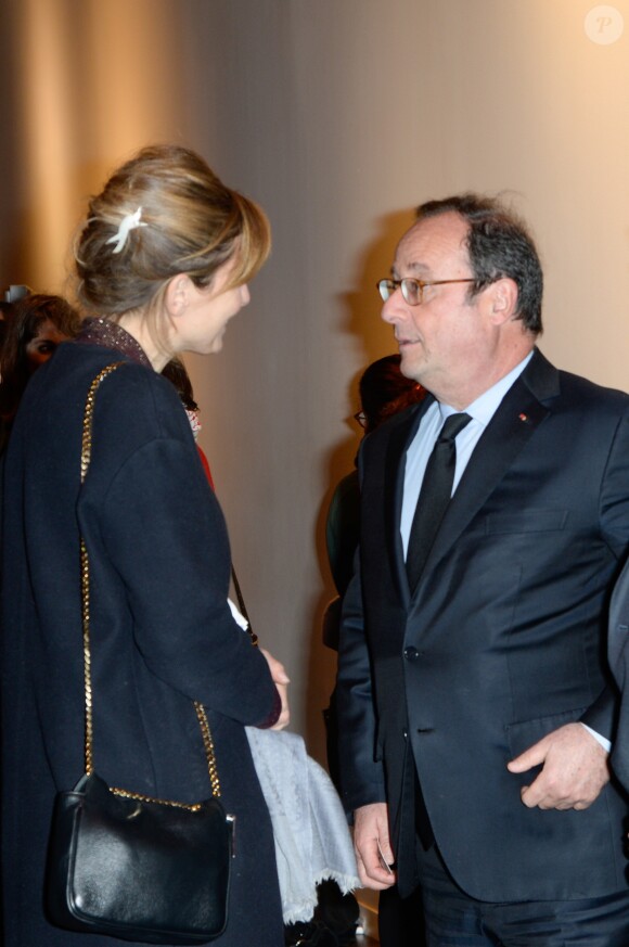 Julie Gayet et François Hollande - Première du film "The Ride" au MK2 Bibliothèque à Paris. Le 26 janvier 2018 © Coadic Guirec / Bestimage